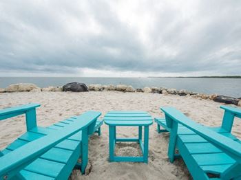 Private community beach