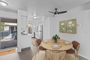 Wickenburg apartment for rent - A dining room with a round table and chairs.