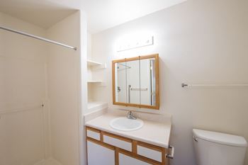 Walk-in showers *in select units