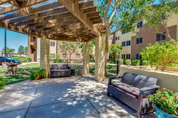 Outdoor gazebo and bbq area
