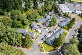 Clatskanie apartment for rent - an aerial view of a neighborhood with houses and trees