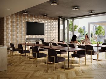 Community room with tv lounge