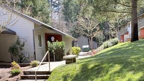 Glendale apartment for rent - a small house on the side of a hill with a sidewalk
