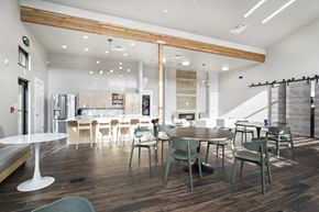 Bend apartment for rent - a dining room and kitchen with a table and chairs