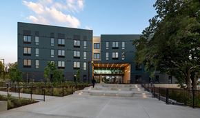 Salem apartment for rent - a large building with stairs in front of it