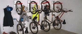 Secure indoor bicycle storage