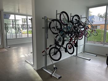 Indoor bike rooms in every building
