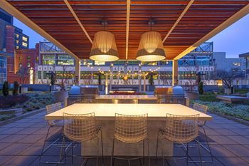 Outdoor terrace with bbq area