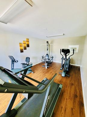 Sarasota apartment for rent - fitness center with cardio and strength equipment