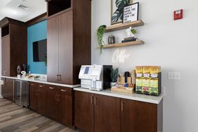 Orlando apartment for rent - a kitchen with a counter and a counter top with food on it