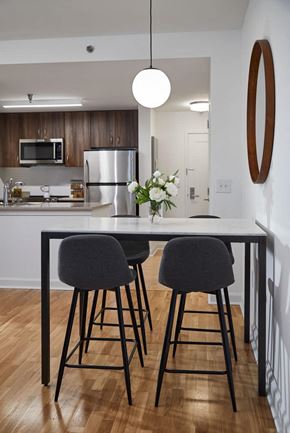 Hoboken apartment for rent - a kitchen or kitchenette at uptown city loft