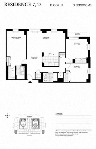 Floor plan for 3 beds, 2 baths, 1498 sqft