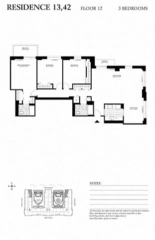 Floor plan for 3 beds, 2 baths, 1613 sqft