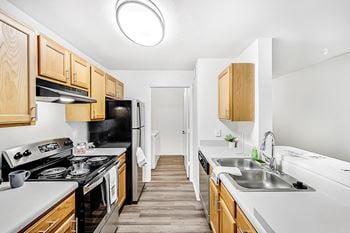 Open kitchen with breakfast bar
