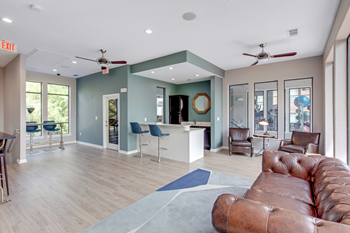 Clubhouse with shuffleboard