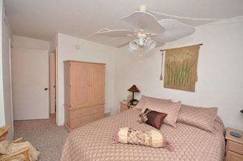 Bedroom with ceiling fan