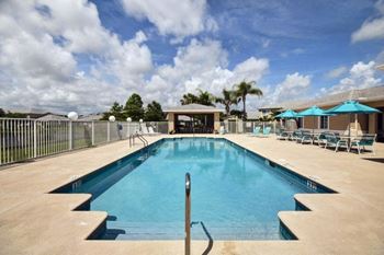 Cool blue swimming pool