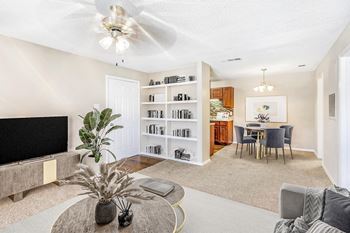 Built-in bookshelves