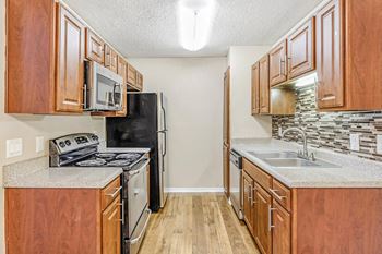 Walnut wood style cabinetry