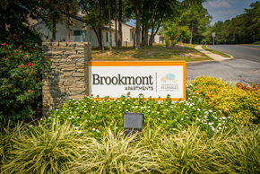 Waldorf apartment for rent - a sign at the entrance of brookmont apartments