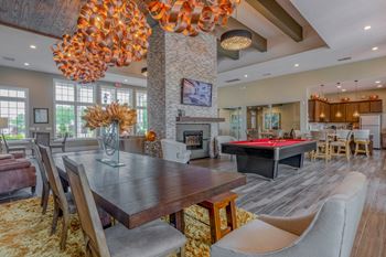 Clubhouse with billiards table