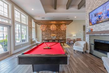 Clubhouse with billiards table