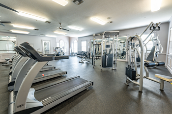 Expansive fitness center & aerobic workout room