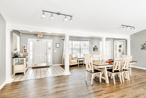 Columbia apartment for rent - A dining room with a table set for six.