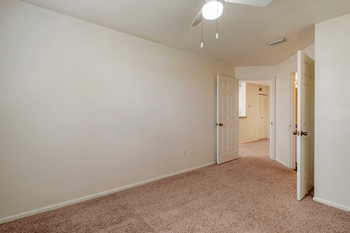Carpeted bedrooms