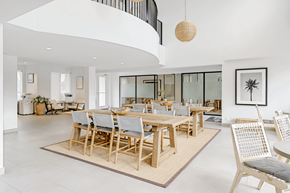 Dania Beach apartment for rent - a room with a large wooden table and chairs