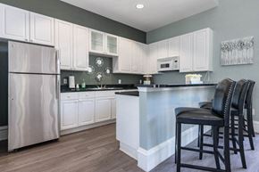 Fort Myers apartment for rent - With White Cabinets Black Counters Stainless Steel Appliances