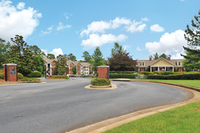 Lawrenceville apartment for rent - Drive way entrance to apartment complex