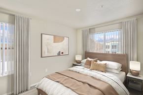 Glendale apartment for rent - staged bedroom with carpeted at Desert Eagle Estates, Arizona 