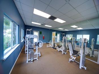 Fitness center with exercise equipment