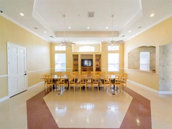 Resident event & recreation room in clubhouse
