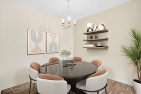 Austin apartment for rent - a dining room with a table and chairs