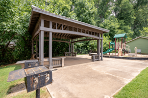 Spartanburg apartment for rent - a pavilion with a playground in a park