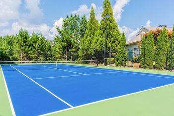 Lighted tennis court