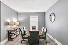 Austin apartment for rent - a dining room with a table and chairs