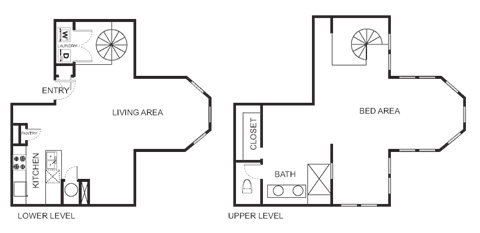Floor plan for studio, 1 bath, 1120 sqft