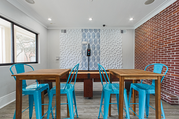 Clubhouse with shuffleboard