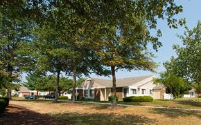 Waldorf apartment for rent - a house on a street with trees in front of it