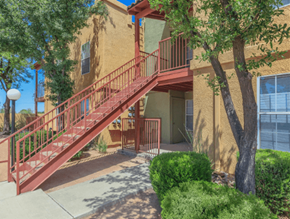 Tucson apartment for rent - Metal stairs at Las Villas De Kino Apartments, Arizona 
