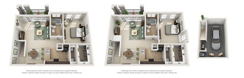 Floor plan for 1 bed, 1 bath, 903 sqft