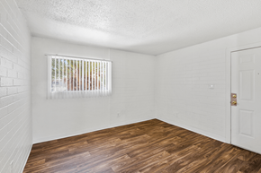 Phoenix apartment for rent - bedroom with hardwood floors at Bella Vista Apartments, Phoenix Arizona