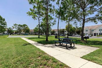 Picnic tables with bbq grill