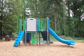 Huntersville apartment for rent - Playground jungle gym and playground slides in a bed of mulch