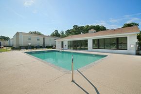 St. Marys apartment for rent - Community Swimming pool with the clubhouse in the background.