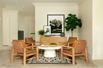 Salt Lake City apartment for rent - A living room with a brown chair and a white table.