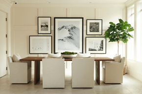Salt Lake City apartment for rent - a dining room with a table and chairs and pictures on the wall